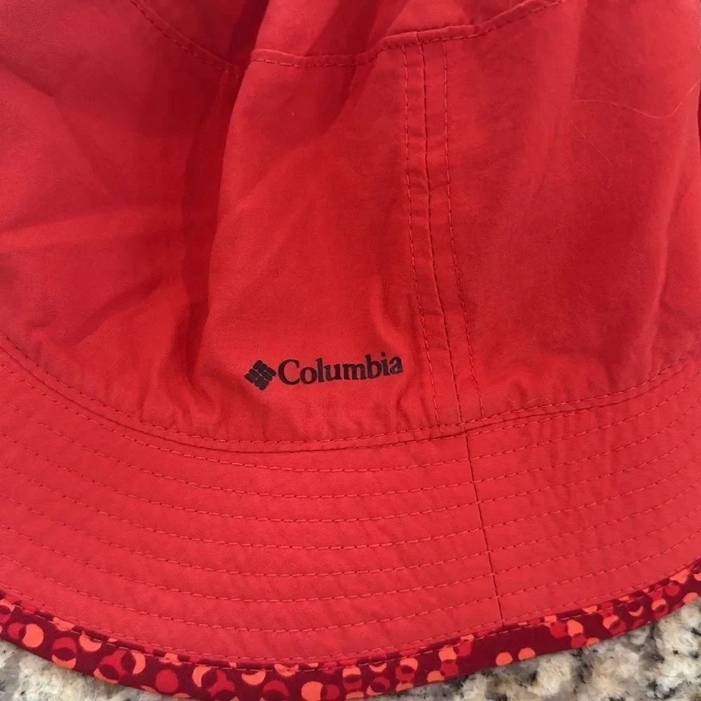 Kids Columbia bucket hat Stylish Red Patterned reversible
